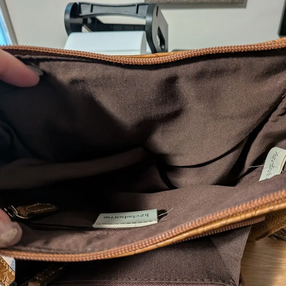 Liz Claiborne Brown Purse Women's Bag All Year Adjustable Strap